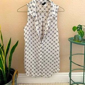 Divided Long Sleeveless Button Down
